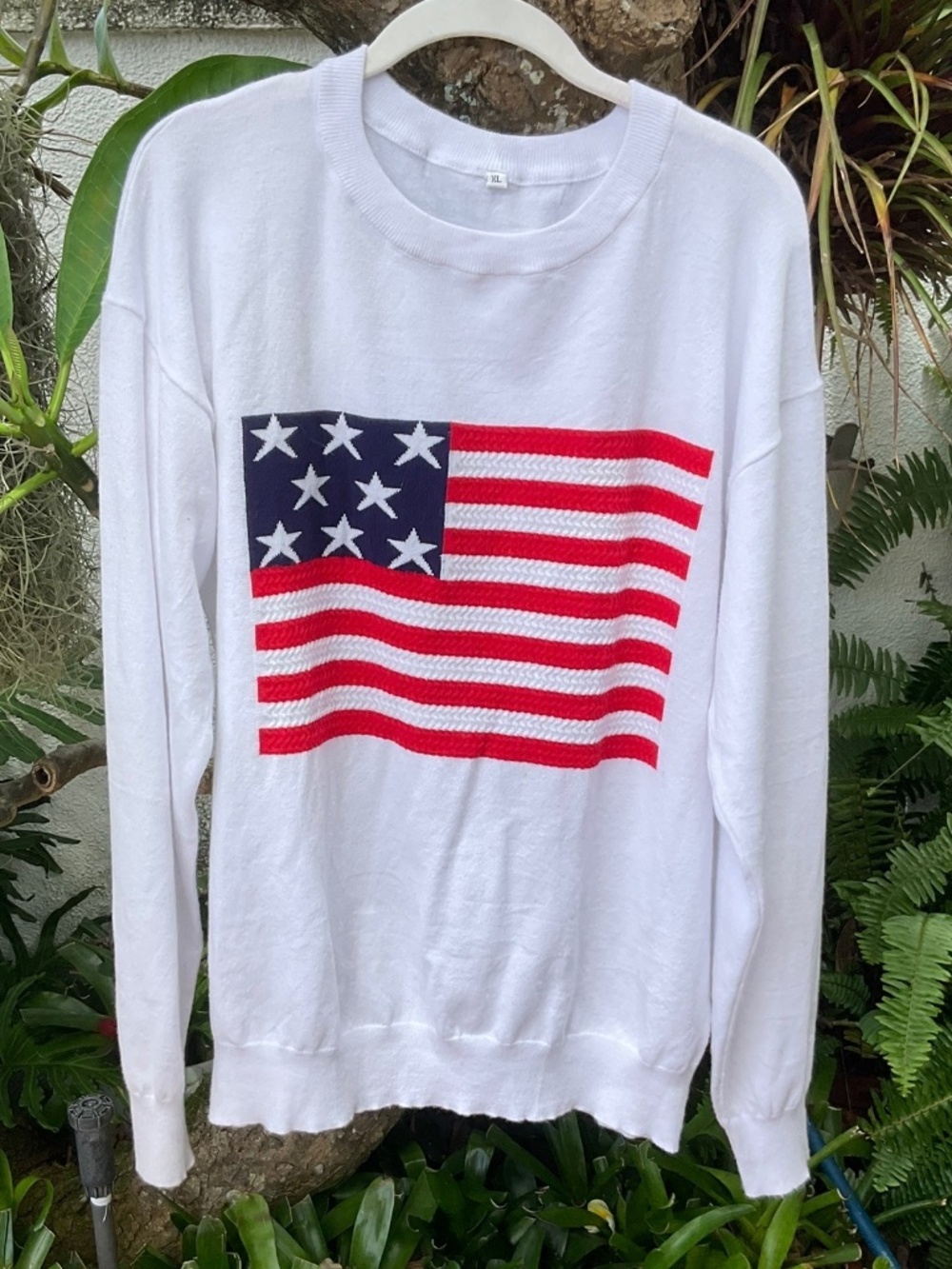 White American Flag Sweater NWOT